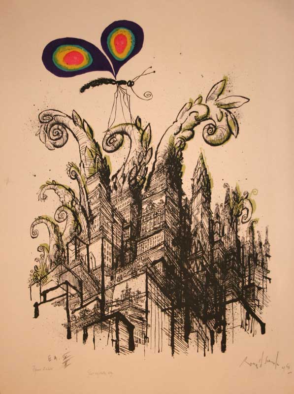 Ronald Searle - Green
                  Vegetable City